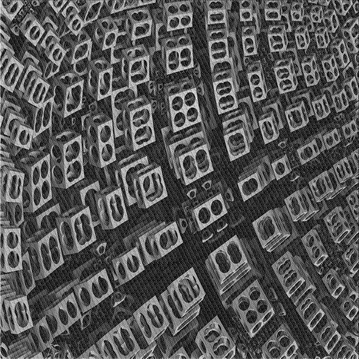 Round Patterned Charcoal Black Rug, pat562gry