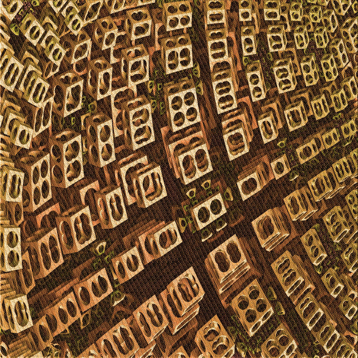 Round Patterned Red Rug, pat562org