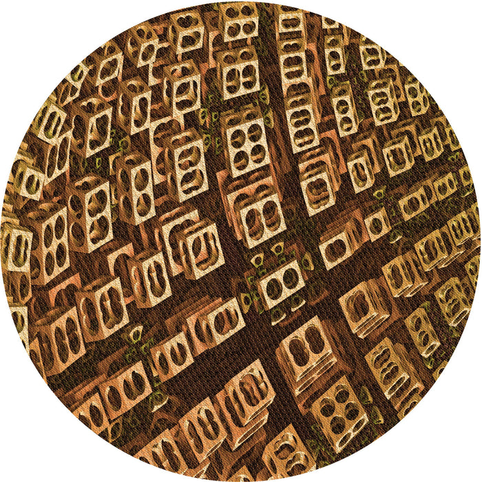 Square Patterned Red Rug, pat562org