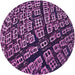 Square Patterned Dark Purple Rug, pat562pur