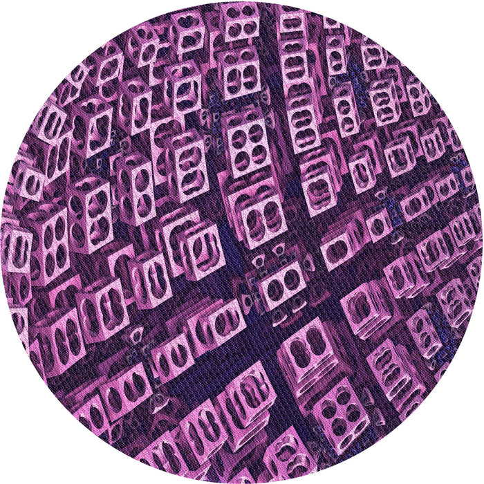 Square Machine Washable Transitional Dark Purple Rug in a Living Room, wshpat562pur