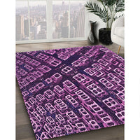 Patterned Dark Purple Rug, pat562pur