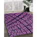 Patterned Dark Purple Rug in Family Room, pat562pur