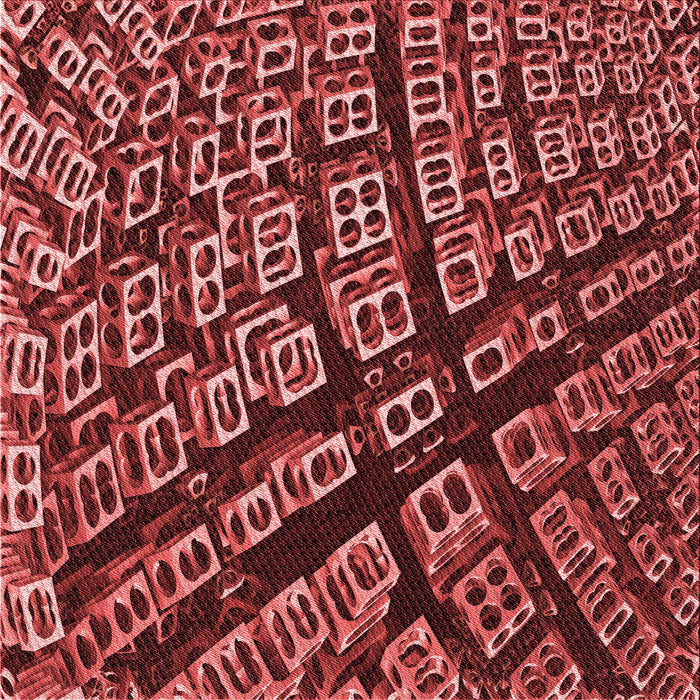 Round Patterned Dark Red Rug, pat562rd