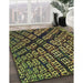 Machine Washable Transitional Brass Green Rug in a Family Room, wshpat562