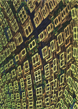 Patterned Copper Green Novelty Rug, pat562