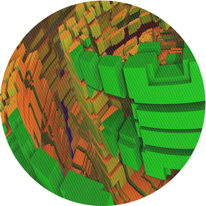 Square Machine Washable Transitional Saddle Brown Rug, wshpat563