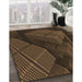 Machine Washable Transitional Saddle Brown Rug in a Family Room, wshpat564brn