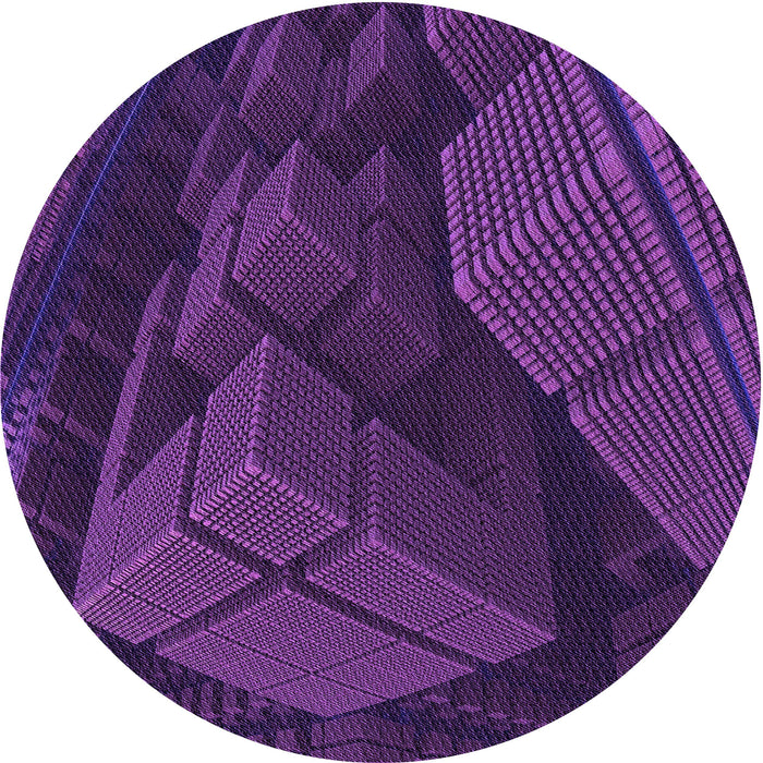 Square Machine Washable Transitional Dark Orchid Purple Rug in a Living Room, wshpat564pur