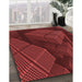 Patterned Red Rug in Family Room, pat564rd