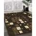 Machine Washable Transitional Oak Brown Rug in a Family Room, wshpat565brn