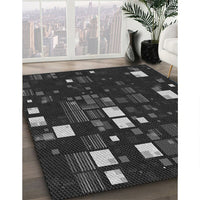 Patterned Midnight Gray Rug, pat565gry