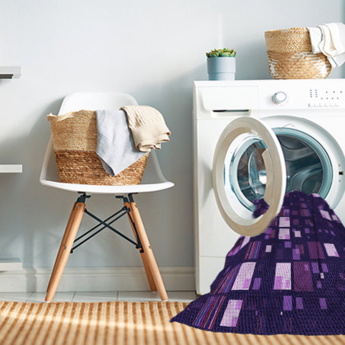 Machine Washable Transitional Purple Violet Purple Rug in a Washing Machine, wshpat565pur