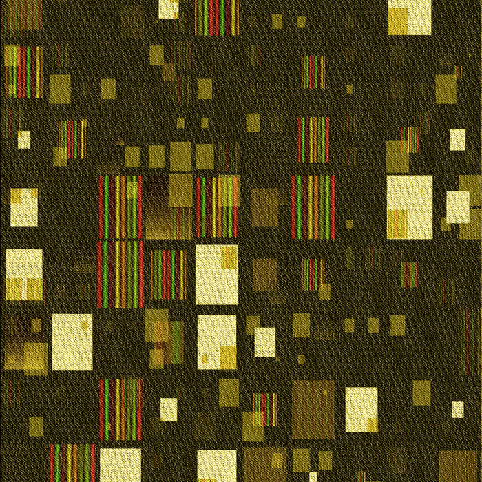 Patterned Dark Yellow Green Rug, pat565yw