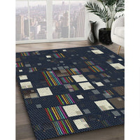 Patterned Blue Novelty Rug, pat565