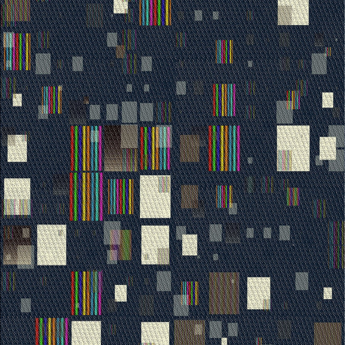 Patterned Blue Novelty Rug, pat565