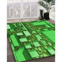 Patterned Green Rug, pat566grn