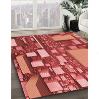 Patterned Red Rug, pat566rd