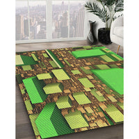 Patterned Green Novelty Rug, pat566