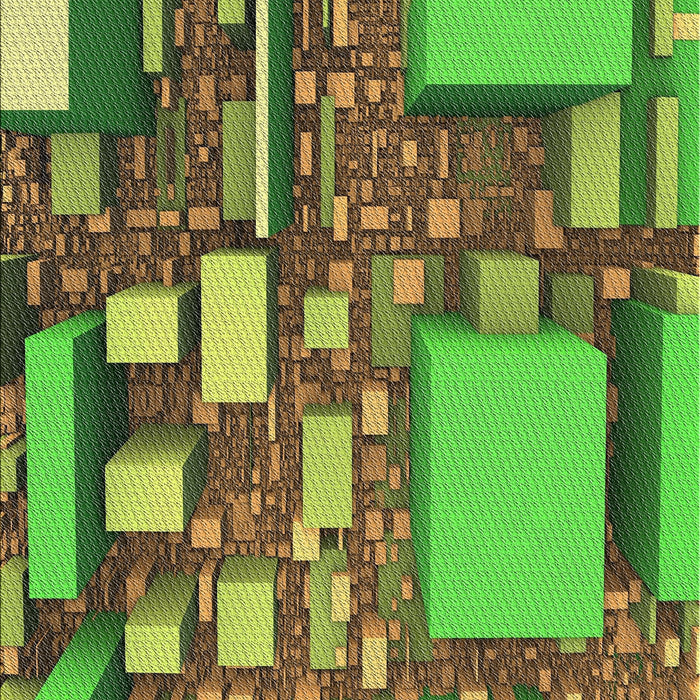 Patterned Green Novelty Rug, pat566