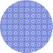 Square Patterned Sky Blue Rug, pat567blu