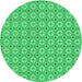 Square Patterned Neon Green Rug, pat567grn