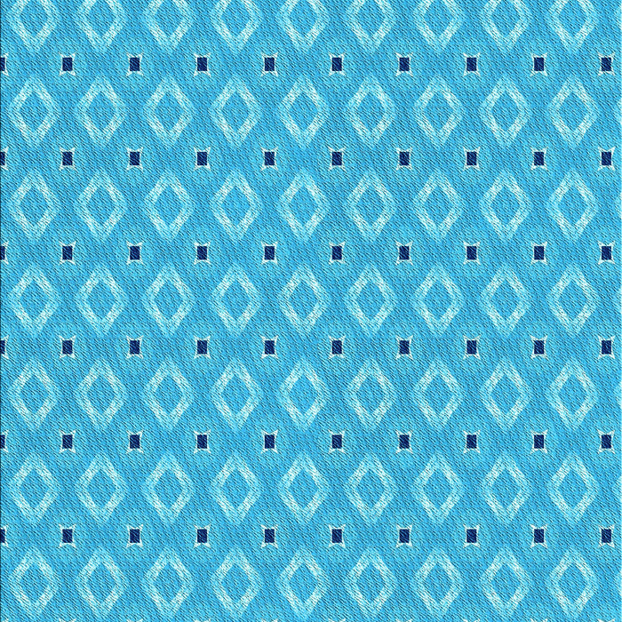 Patterned Bright Cyan Blue Rug, pat567lblu