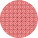 Square Patterned Fire Red Rug, pat567rd