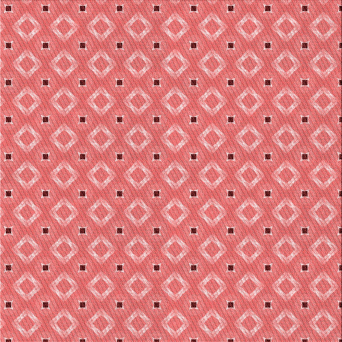 Round Patterned Fire Red Rug, pat567rd