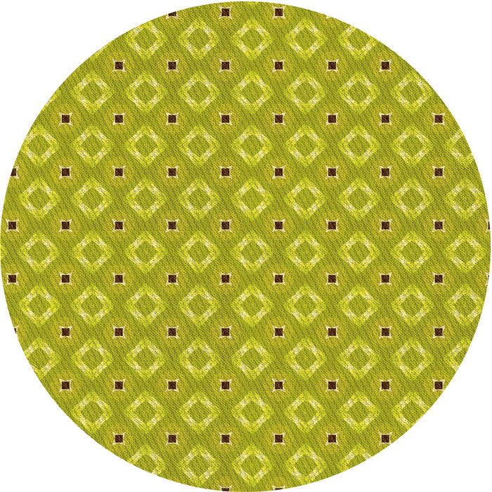 Square Patterned Dark Golden Brown Rug, pat567yw