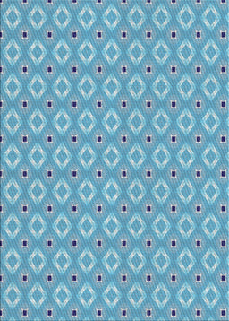 Patterned Blue Novelty Rug, pat567