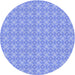 Square Patterned Light Slate Blue Rug, pat568blu