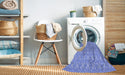 Machine Washable Transitional Light Slate Blue Rug in a Washing Machine, wshpat568blu