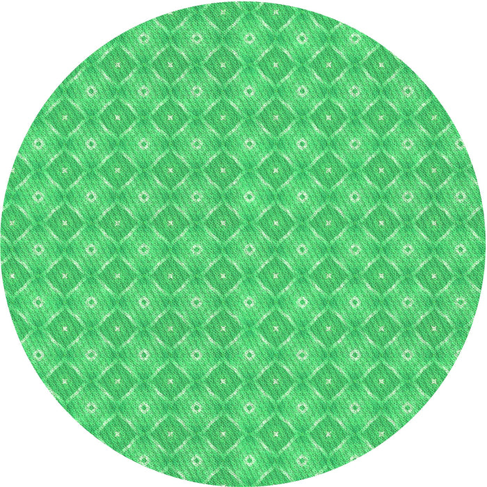 Square Patterned Neon Green Rug, pat568grn