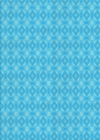 Machine Washable Transitional Bright Cyan Blue Rug, wshpat568lblu