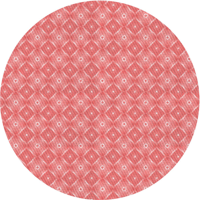 Square Patterned Light Coral Pink Rug, pat568rd
