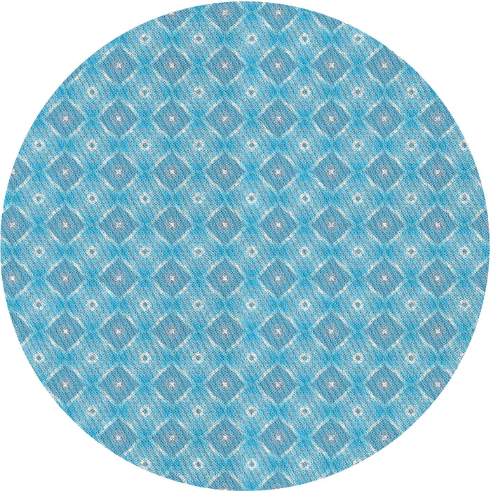 Sideview of Patterned Blue Ivy Blue Novelty Rug, pat568