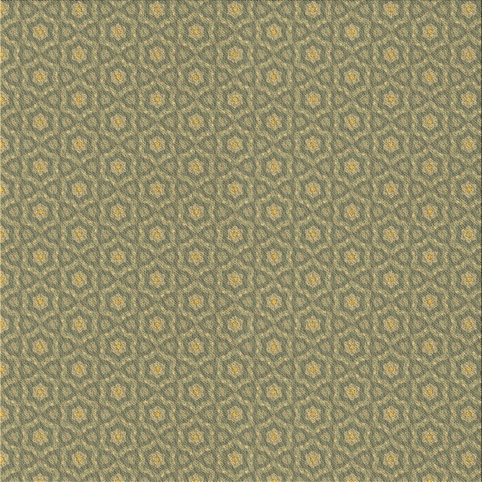 Round Patterned Brass Green Rug, pat569brn