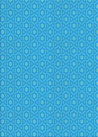 Machine Washable Transitional Bright Cyan Blue Rug, wshpat569lblu