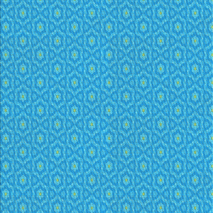 Patterned Bright Cyan Blue Rug, pat569lblu
