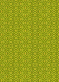 Machine Washable Transitional Neon Yellow Green Rug, wshpat569yw