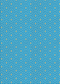 Machine Washable Transitional Bright Turquoise Blue Rug, wshpat569