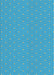 Patterned Bright Turquoise Blue Novelty Rug, pat569