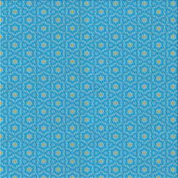 Square Patterned Bright Turquoise Blue Novelty Rug, pat569