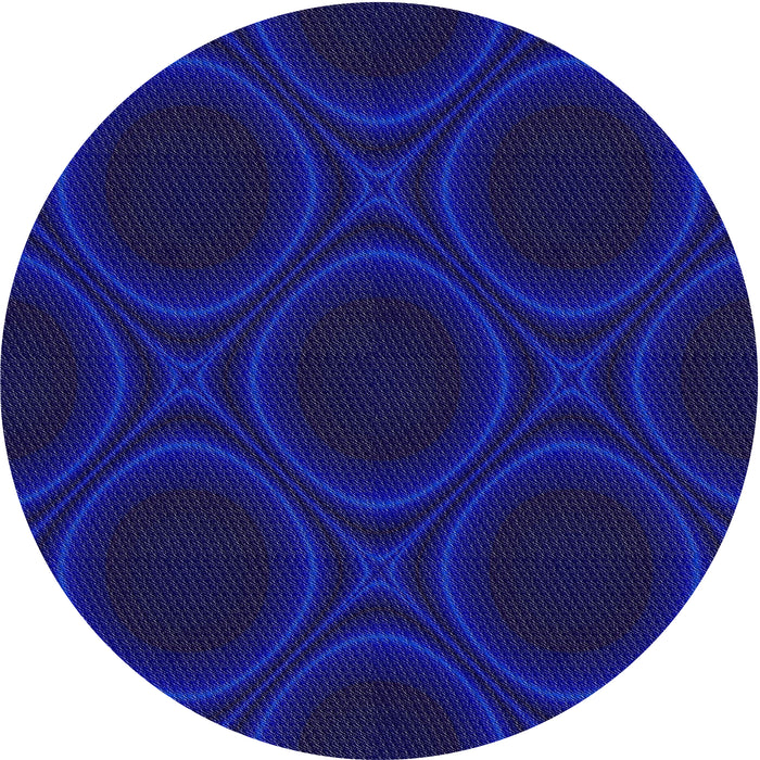 Square Machine Washable Transitional Earth Blue Rug, wshpat56