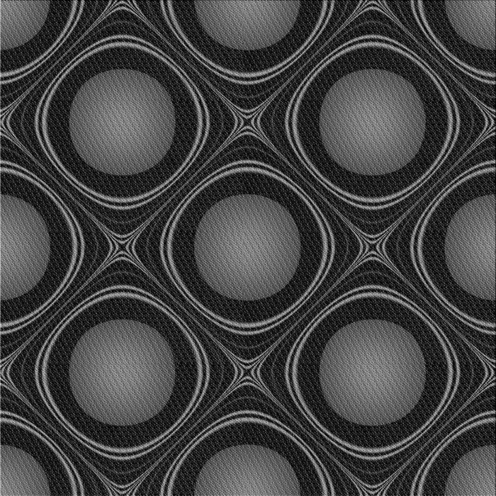 Round Patterned Midnight Gray Rug, pat57gry