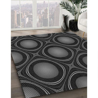 Patterned Midnight Gray Rug, pat57gry