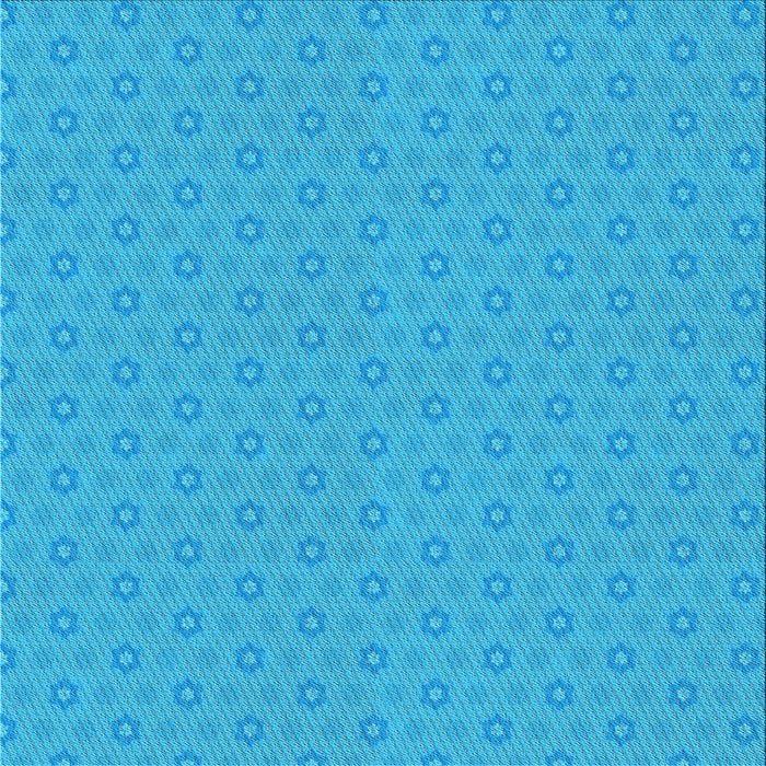 Round Patterned Deep Sky Blue Rug, pat570lblu