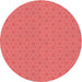 Square Patterned Red Rug, pat570rd