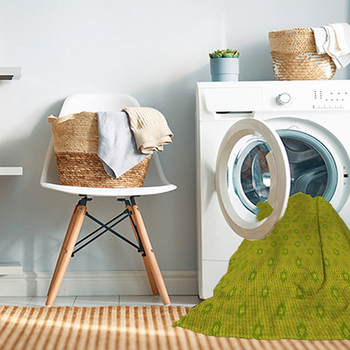 Machine Washable Transitional Dark Golden Brown Rug in a Washing Machine, wshpat570yw